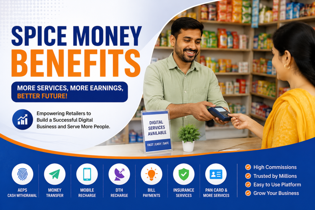 Spice Money Benefits with multiple income opportunities