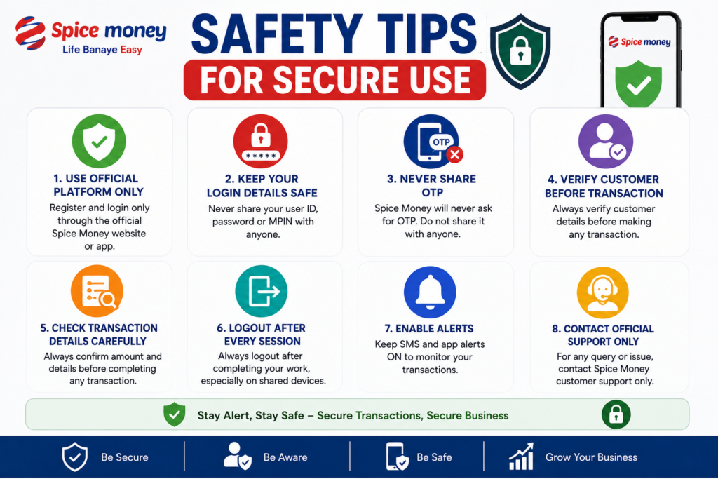 Spice Money safety tips for secure transactions and account protection