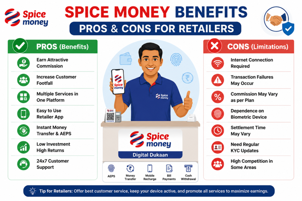 Spice Money Benefits pros and cons for retailers