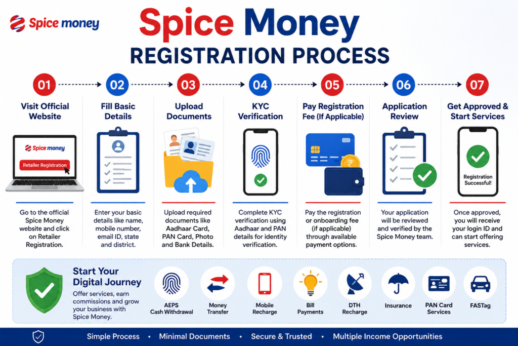 Spice Money registration process explained step by step in India