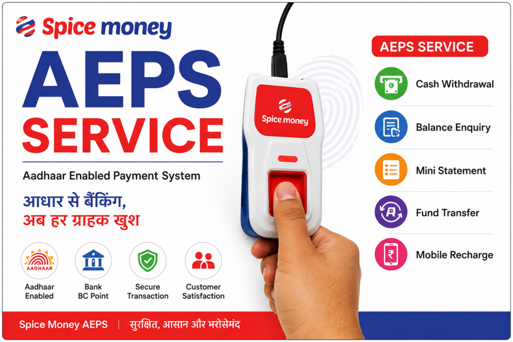  Spice Money AEPS cash withdrawal